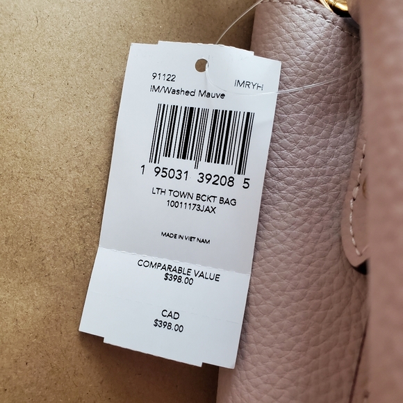 Coach Blush Leather Town Bucket Bag - Picture 5 of 7